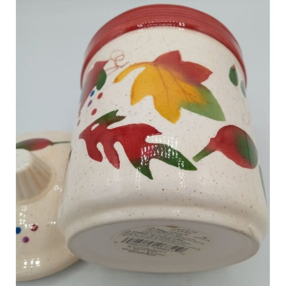 Candle Holder Lidded Hallmark Autumn Leaves Vanilla Jar Y2K Vintage 6 Inches - Picture 15 of 16